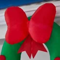 Dr. Seuss 4 Ft Grinch Hanging From Wreath Holiday Inflatable -The Home Depot Shop dr seuss christmas inflatables 22gm14290 1d 1000