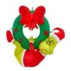 Dr. Seuss 4 Ft Grinch Hanging From Wreath Holiday Inflatable