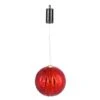 Evergreen 8 In. Red Shatterproof LED Ball Outdoor Safe Battery Operated Christmas Ornament