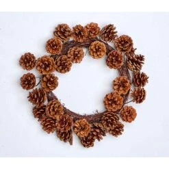 16 In. Artificial Pinecone Wreath
