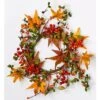 6.5 In. Artificial X 12 In. Artificial O.D. Fall Berry And Leaf Candle Ring/Wreath