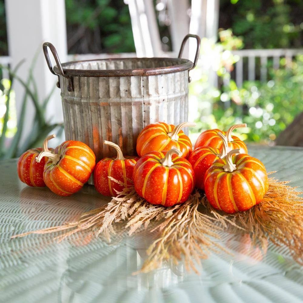 3 In. Fall Harvest Orange Plastic Foam Pumpkin Filler In PVC Box (8-Pieces Per Box) 2 3 In. Fall Harvest Orange Plastic Foam Pumpkin Filler In PVC Box (8-Pieces Per Box) - Image 2