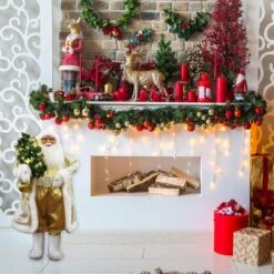 3 Ft. Music And Motion Santa With Prelit Christmas Tree, Standing Decor, Christmas Animatronic 17 3 Ft. Music And Motion Santa With Prelit Christmas Tree, Standing Decor, Christmas Animatronic -The Home Depot Shop fraser hill farm christmas figurines fasc036m 19whtgld 1f 1000