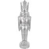 4 Ft. Silver Resin Nutcracker Soldier Christmas Decoration