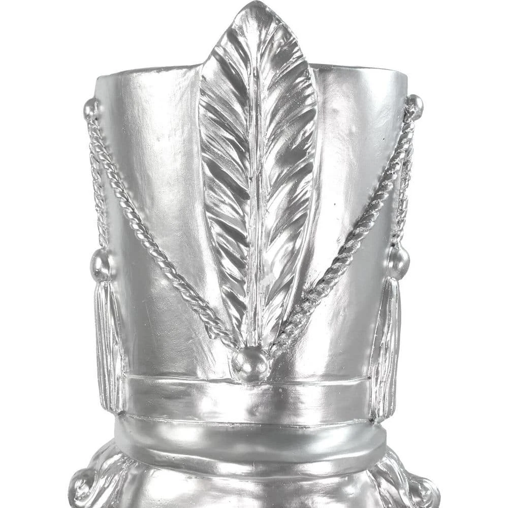 4 Ft. Silver Resin Nutcracker Soldier Christmas Decoration 13 4 Ft. Silver Resin Nutcracker Soldier Christmas Decoration - Image 13