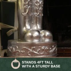 4 Ft. Silver Resin Nutcracker Soldier Christmas Decoration 20 4 Ft. Silver Resin Nutcracker Soldier Christmas Decoration -The Home Depot Shop fraser hill farm christmas figurines ffrs048 1sol sil 77 1000