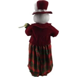 36 In. Christmas Dancing Mrs. Snowman With Wrapped Gift Box And Music -The Home Depot Shop fraser hill farm christmas figurines fhfsw036 2red1 1d 1000