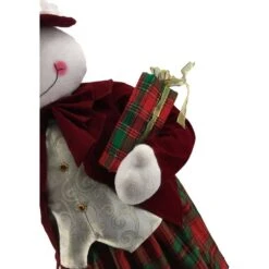 36 In. Christmas Dancing Mrs. Snowman With Wrapped Gift Box And Music -The Home Depot Shop fraser hill farm christmas figurines fhfsw036 2red1 40 1000