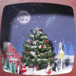 21 In. Christmas Retro TV Shadowbox With Christmas Scene And Music -The Home Depot Shop fraser hill farm christmas figurines fstv021a br1 1d 1000