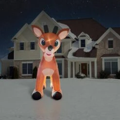 15 Ft. Pre-Lit Reindeer With Moving Head 11 15 Ft. Pre-Lit Reindeer With Moving Head -The Home Depot Shop fraser hill farm christmas inflatables fhfinrnd015 1la 31 1000