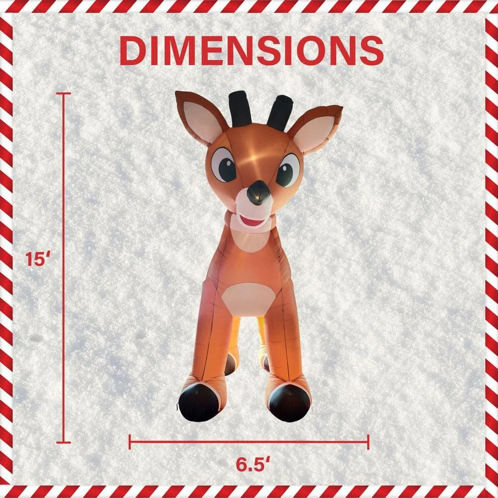 15 Ft. Pre-Lit Reindeer With Moving Head 2 15 Ft. Pre-Lit Reindeer With Moving Head - Image 2