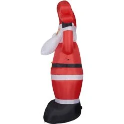 10 Ft. Santa Claus With HO HO HO Sign Christmas Inflatable With Lights -The Home Depot Shop fraser hill farm christmas inflatables fhfsanta104 l c3 1000