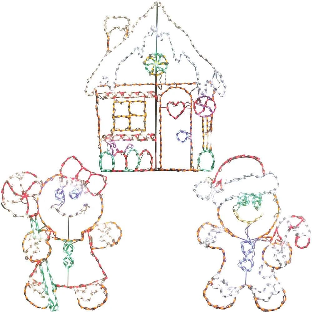 5.5 Ft. 862-Light Multi-Color Gingerbread Set Novelty Light (3-Piece) 1 5.5 Ft. 862-Light Multi-Color Gingerbread Set Novelty Light (3-Piece)