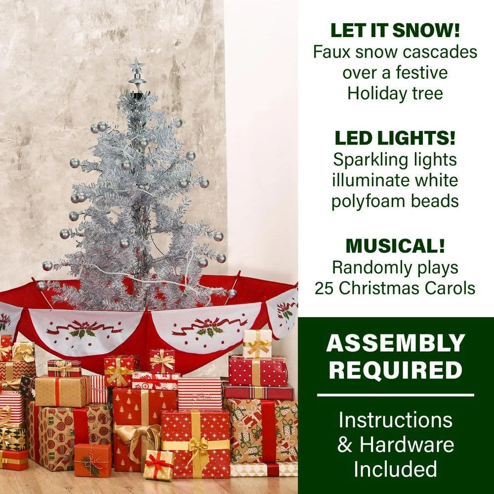 29 In. White Christmas Tree With Star Topper And Umbrella Base 2 29 In. White Christmas Tree With Star Topper And Umbrella Base - Image 2