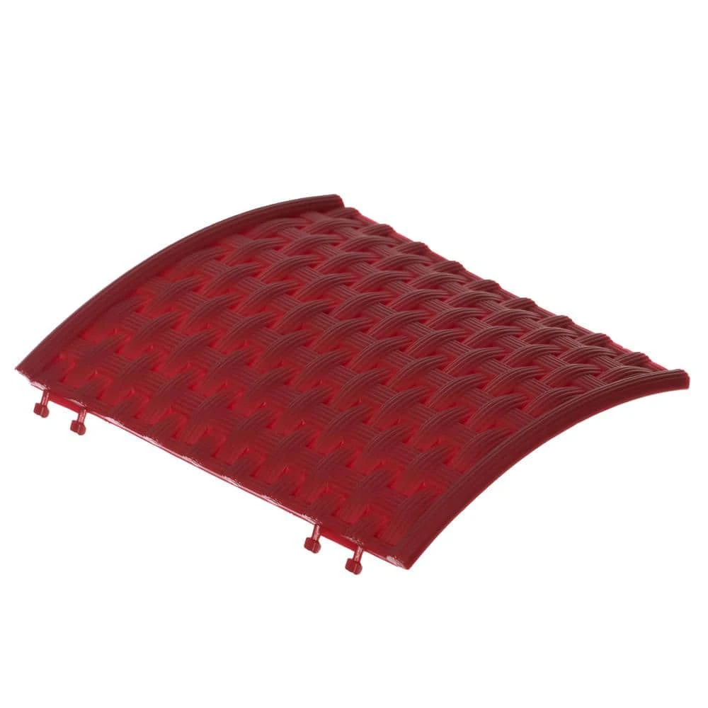 Red Plastic Large Rattan Christmas Tree Skirt 2 Red Plastic Large Rattan Christmas Tree Skirt - Image 2