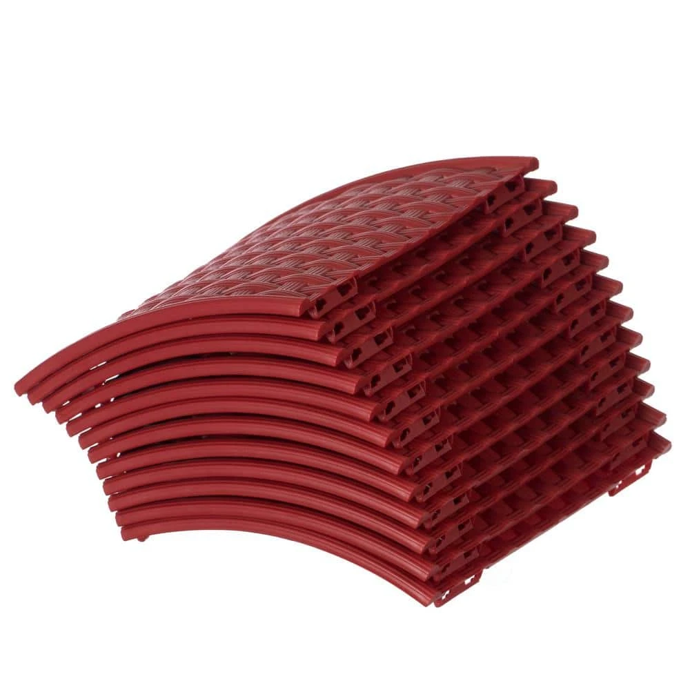 Red Plastic Large Rattan Christmas Tree Skirt 9 Red Plastic Large Rattan Christmas Tree Skirt - Image 9