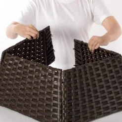 Brown Plastic, Rattan Foldable Christmas Tree Skirt Collar Basket, Ring Base Stand Cover 18 Brown Plastic, Rattan Foldable Christmas Tree Skirt Collar Basket, Ring Base Stand Cover -The Home Depot Shop gardenised christmas tree skirts qi004155 br 76 1000