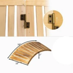 Natural Wood Christmas Tree Collar Box With Slatted Panel Design Foldable Tapered Base Cover -The Home Depot Shop gardenised christmas tree skirts qi004869 fa 1000