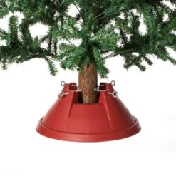 Red Plastic Christmas Tree Stand With Screw Fastener -The Home Depot Shop gardenised christmas tree stands qi004154 rd 76 1000