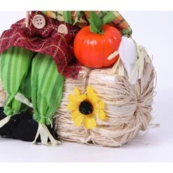 13 In. Boy And Girl Duo Scarecrow Seated On A Rustic Hay Bales - Enjoy The Magic They Bring And Let Your Garden Blossom 9 13 In. Boy And Girl Duo Scarecrow Seated On A Rustic Hay Bales - Enjoy The Magic They Bring And Let Your Garden Blossom -The Home Depot Shop gardenised outdoor fall decorations qi003425 1f 1000