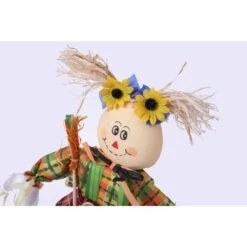 13 In. Boy And Girl Duo Scarecrow Seated On A Rustic Hay Bales - Enjoy The Magic They Bring And Let Your Garden Blossom 11 13 In. Boy And Girl Duo Scarecrow Seated On A Rustic Hay Bales - Enjoy The Magic They Bring And Let Your Garden Blossom -The Home Depot Shop gardenised outdoor fall decorations qi003425 fa 1000