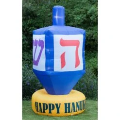 Giant Hanukkah Inflatable Dreidel - Yard Decor With Built-In Bulbs, Tie-Down Points And Powerful Built-In Fan 22 Giant Hanukkah Inflatable Dreidel - Yard Decor With Built-In Bulbs, Tie-Down Points And Powerful Built-In Fan -The Home Depot Shop gardenised outdoor hanukkah decorations qi003946 d4 1000