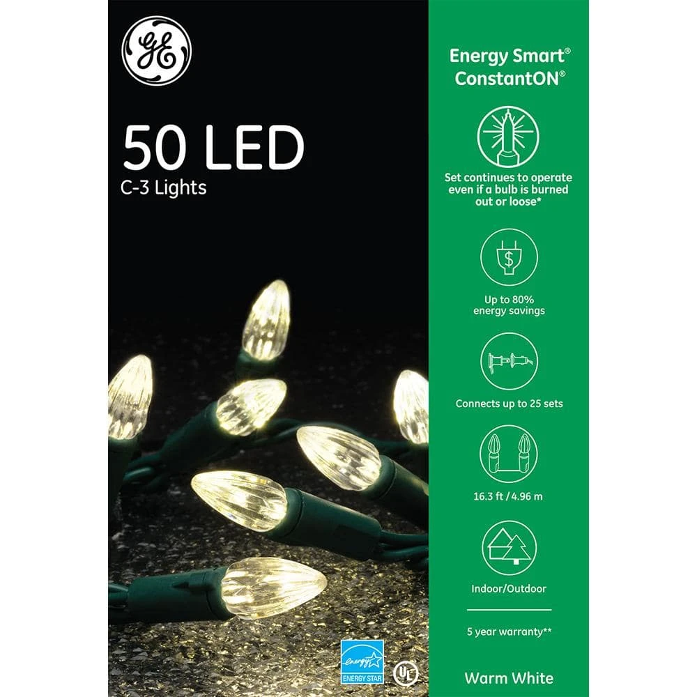 EnergySmart Colorite 50-Light LED Warm White C3 1 EnergySmart Colorite 50-Light LED Warm White C3