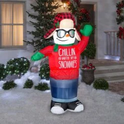 6 Ft. H Inflatable Animated Airblown-Swaying Chillin Snowman 5 6 Ft. H Inflatable Animated Airblown-Swaying Chillin Snowman -The Home Depot Shop gemmy christmas inflatables g 117479 31 1000