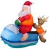 Airblown Santa On Jet Ski Scene Christmas Inflatable