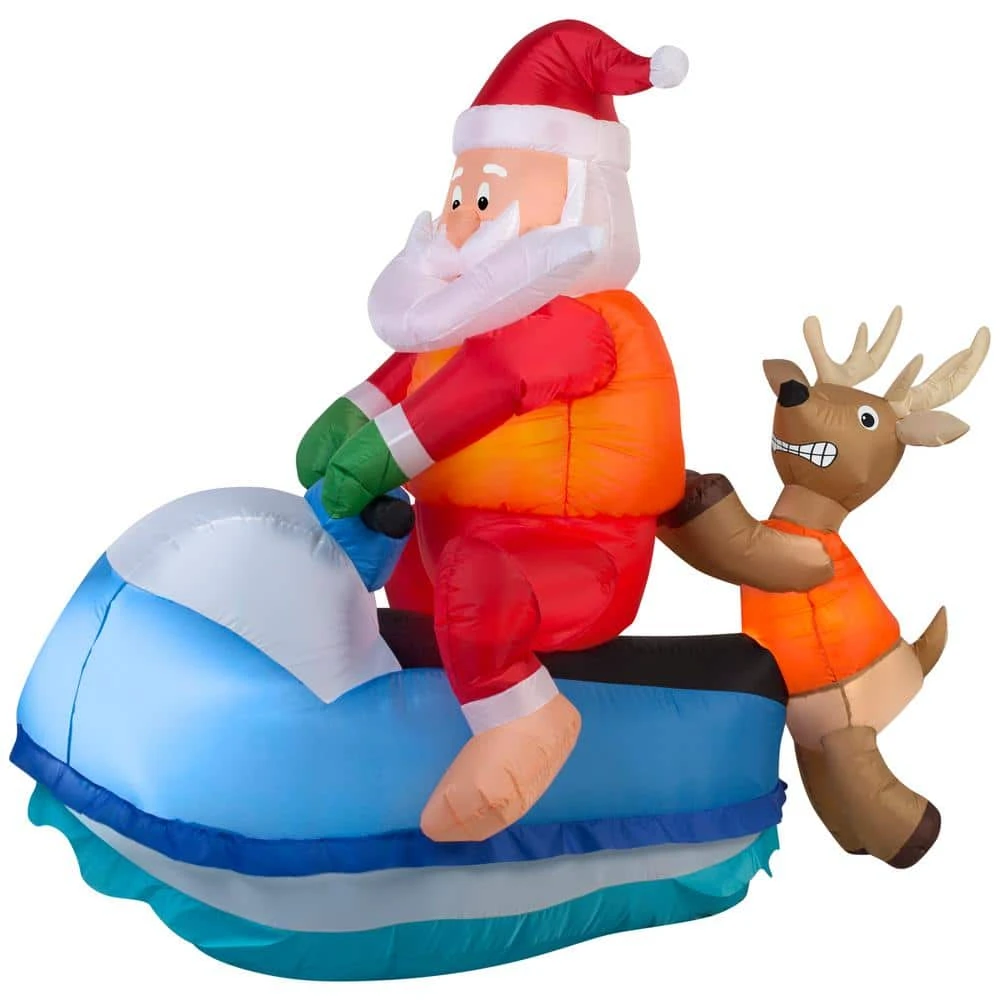 Airblown Santa On Jet Ski Scene Christmas Inflatable 1 Airblown Santa On Jet Ski Scene Christmas Inflatable