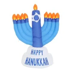 31.50 In. D X 21.65 In. W X 42.13 In. H Inflatable Outdoor Hanukkah Candles -The Home Depot Shop gemmy outdoor hanukkah decorations g 35271 40 1000