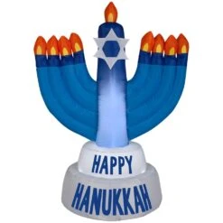 31.50 In. D X 21.65 In. W X 42.13 In. H Inflatable Outdoor Hanukkah Candles