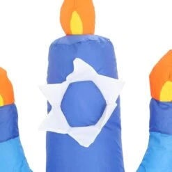 31.50 In. D X 21.65 In. W X 42.13 In. H Inflatable Outdoor Hanukkah Candles -The Home Depot Shop gemmy outdoor hanukkah decorations g 35271 a0 1000