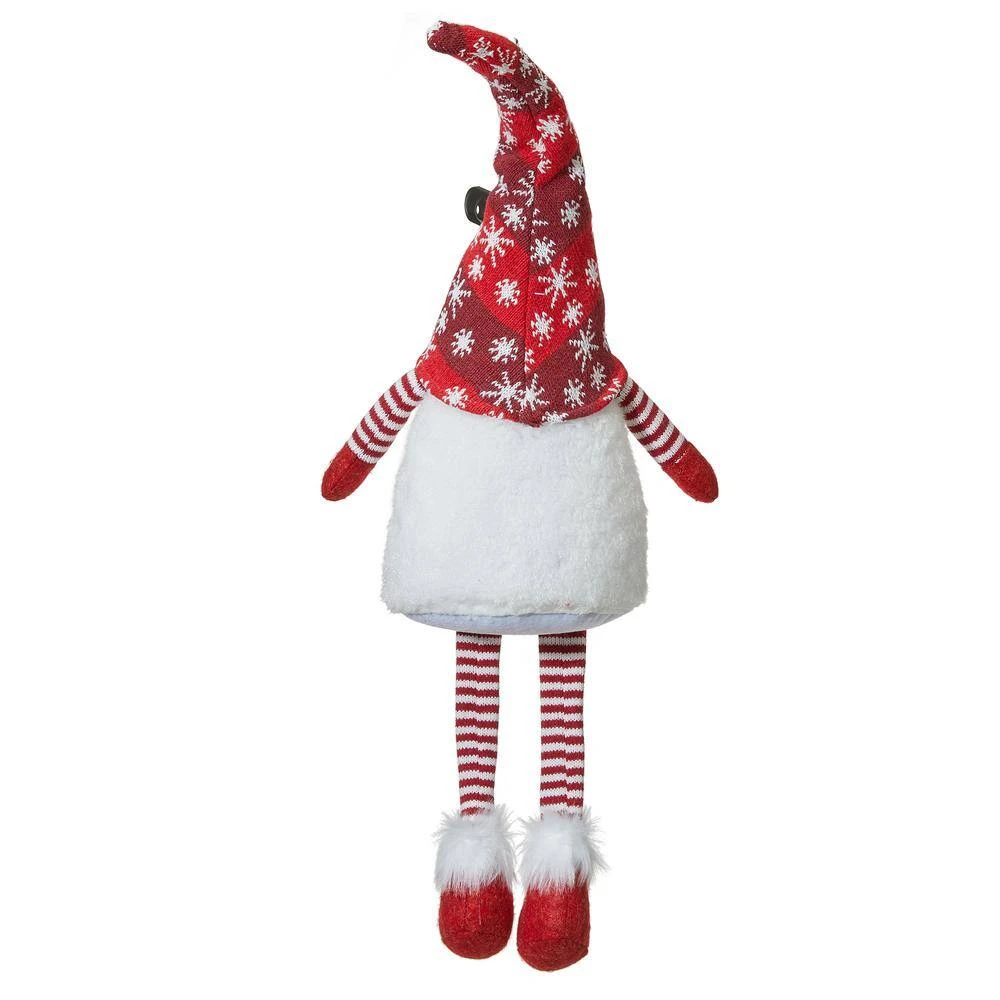 28 In. H Fabric Christmas Gnome Shelf Sitter With Dangling Legs 5 28 In. H Fabric Christmas Gnome Shelf Sitter With Dangling Legs - Image 5