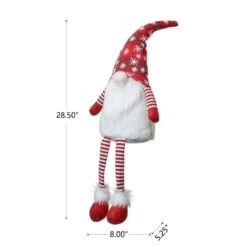 28 In. H Fabric Christmas Gnome Shelf Sitter With Dangling Legs 9 28 In. H Fabric Christmas Gnome Shelf Sitter With Dangling Legs -The Home Depot Shop glitzhome christmas figurines 2010400001 4f 1000