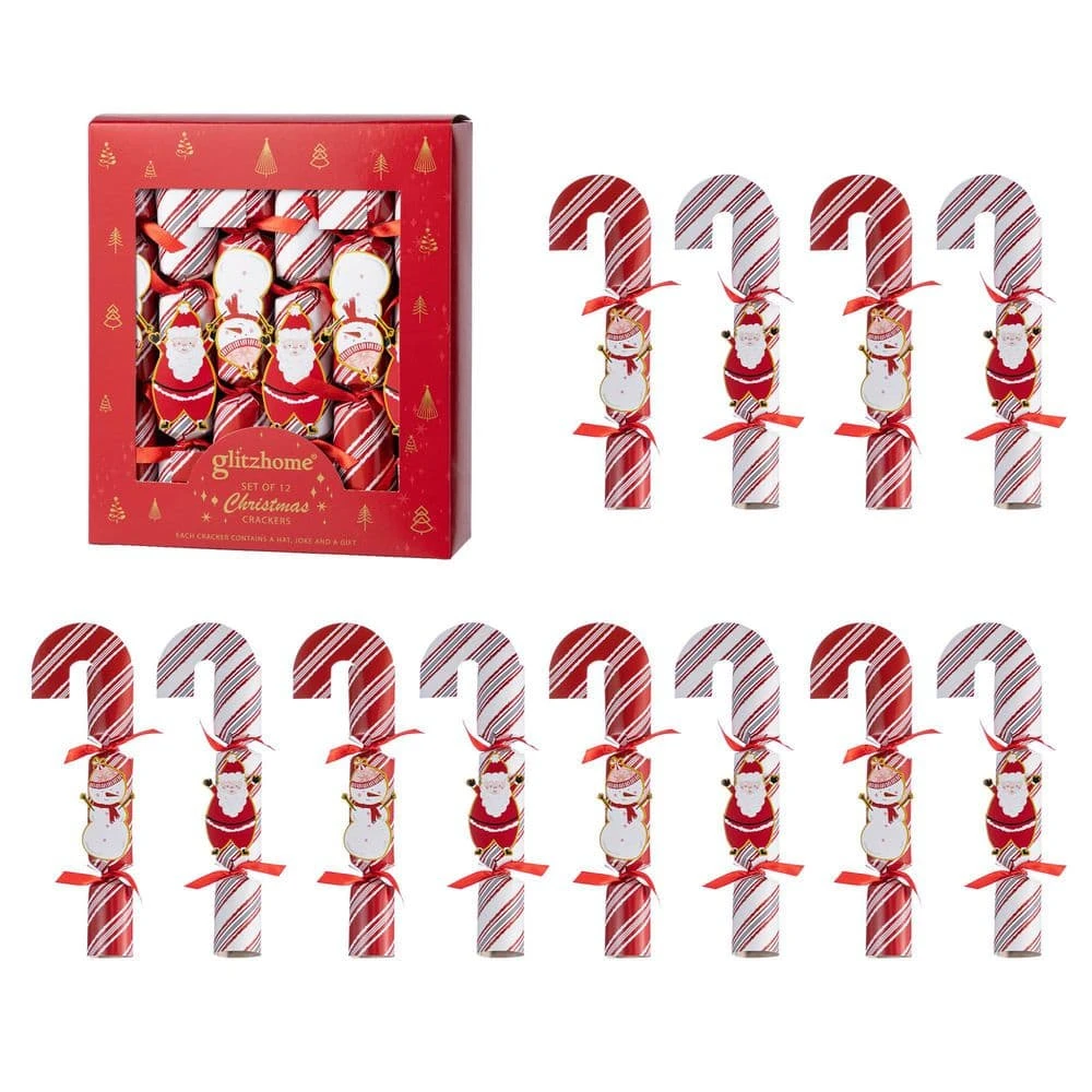 1.25 In. Christmas Candy Cane Party Cracker Ornament With Gift Contents (12 Pack) 1 1.25 In. Christmas Candy Cane Party Cracker Ornament With Gift Contents (12 Pack)
