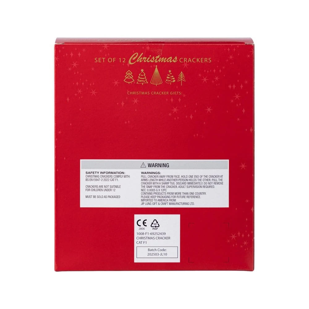 1.25 In. Christmas Candy Cane Party Cracker Ornament With Gift Contents (12 Pack) 3 1.25 In. Christmas Candy Cane Party Cracker Ornament With Gift Contents (12 Pack) - Image 3