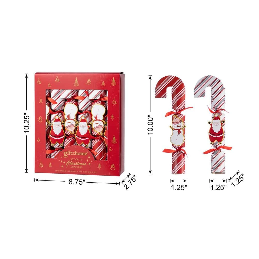 1.25 In. Christmas Candy Cane Party Cracker Ornament With Gift Contents (12 Pack) 5 1.25 In. Christmas Candy Cane Party Cracker Ornament With Gift Contents (12 Pack) - Image 5