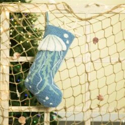 19 In. L Hooked Stocking, 3D Jellyfish -The Home Depot Shop glitzhome christmas stockings 1113002343 fa 1000