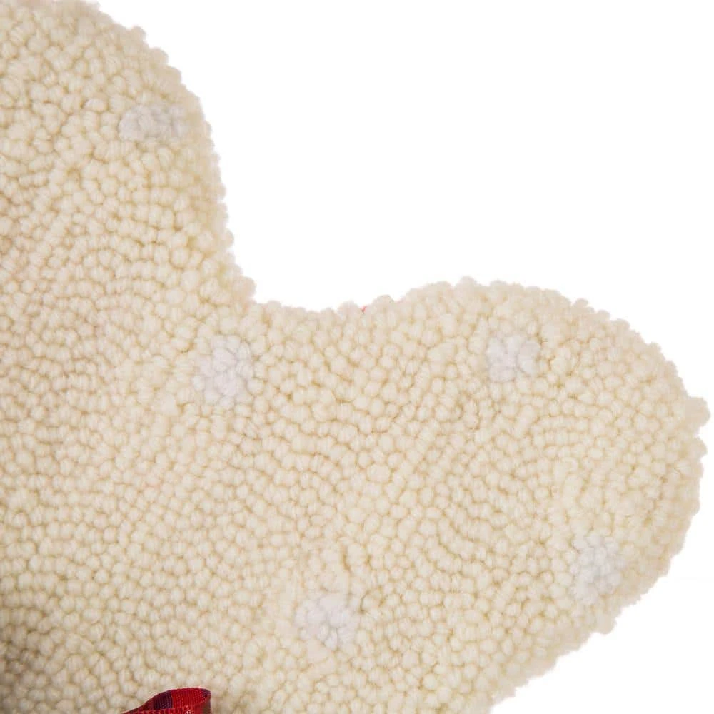 12.5 In. Hooked Christmas Decor Stocking With Bone Shape 4 12.5 In. Hooked Christmas Decor Stocking With Bone Shape - Image 4