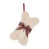 12.5 In. Hooked Christmas Decor Stocking With Bone Shape