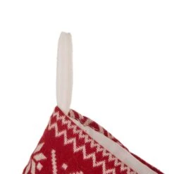 21 In. White Fleece Polyester Christmas Decoration Stocking (2-Pack) -The Home Depot Shop glitzhome christmas stockings 2004700043 4f 1000