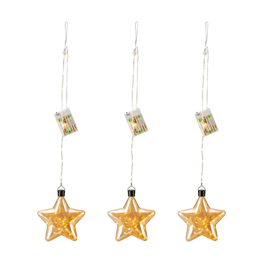 25.75 In. H Star Warm White Lights Christmas String Lights Glass Wall Decor (3-Pack) 1 25.75 In. H Star Warm White Lights Christmas String Lights Glass Wall Decor (3-Pack)