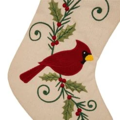 Set Of 2 Fabric Christmas Decoration (48.00 In. Tree Skirt And Stocking) -The Home Depot Shop glitzhome christmas textiles 2004700010 1f 1000