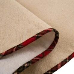 Set Of 2 Fabric Christmas Decoration (48.00 In. Tree Skirt And Stocking) -The Home Depot Shop glitzhome christmas textiles 2004700010 fa 1000