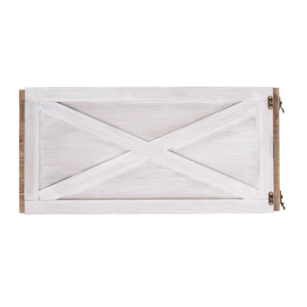22.09 In. L Washed White Wooden Tree Collar (KD) 6 22.09 In. L Washed White Wooden Tree Collar (KD) - Image 6
