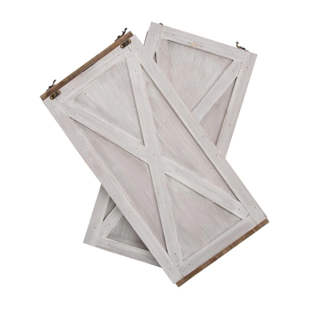 22.09 In. L Washed White Wooden Tree Collar (KD) 7 22.09 In. L Washed White Wooden Tree Collar (KD) - Image 7