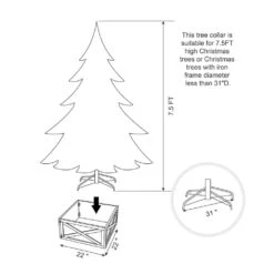 22.09 In. L Washed White Wooden Tree Collar (KD) 14 22.09 In. L Washed White Wooden Tree Collar (KD) -The Home Depot Shop glitzhome christmas tree collars 1106203433 4f 1000