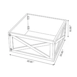 22.09 In. L Natural Wooden Tree Collar (KD) 9 22.09 In. L Natural Wooden Tree Collar (KD) -The Home Depot Shop glitzhome christmas tree collars 1106203434 c3 1000