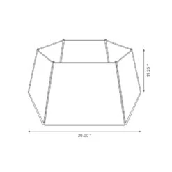 26 In. D Red Hexagonal Metal Cutout Snowflake Tree Collar With Light String (KD) -The Home Depot Shop glitzhome christmas tree collars 2010600025 44 1000